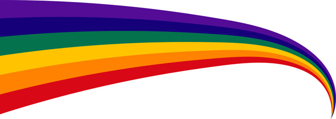Obraz premium Rainbow wave in the colors of the LGBT community. Modern minimalist boho style. Samples of pride. LGBT flag wave. Rainbow. Vector illustration.