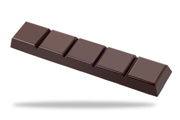 Dark chocolate bar isolated