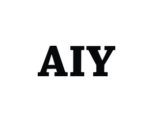 AIY Logo design vector template