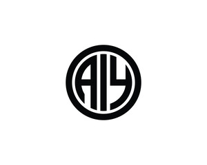 AIY Logo design vector template