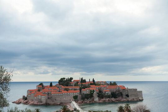 View on St. Stefan island