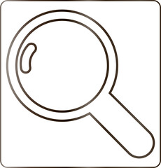 Magnifying glass icon design decoration.
