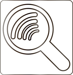  Magnifying glass icon with wifi connection design decoration.