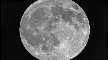 High-resolution close-up of a full moon with visible craters - obrazy, fototapety, plakaty