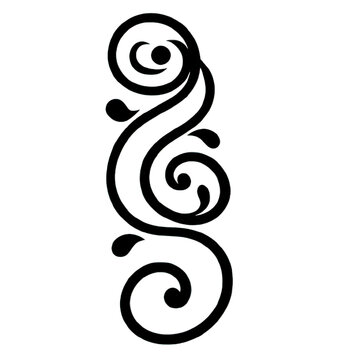 Traditional Maori Koru Spiral Tattoo Design