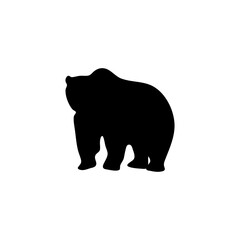 hand drawn bear silhouette