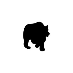 hand drawn bear silhouette