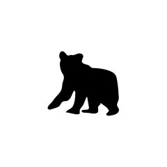 hand drawn bear silhouette