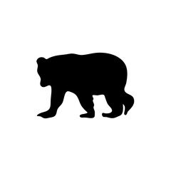hand drawn bear silhouette