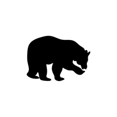 hand drawn bear silhouette