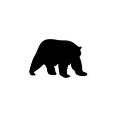 hand drawn bear silhouette