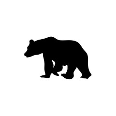hand drawn bear silhouette