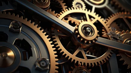 Foto op Plexiglas Close-up of gears system © ANStudio