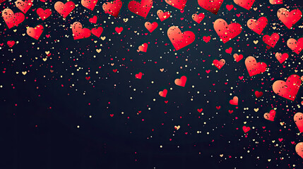 Valentine's day background with hearts. 