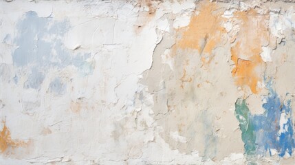 Obraz premium The crumbling wall of the building needs major repairs. Facade of a house with damaged plaster. Photophone for retro filming. Illustration for varied design.