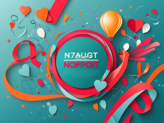 17 August National Nonprofit Day background template. Holiday concept. background designs.