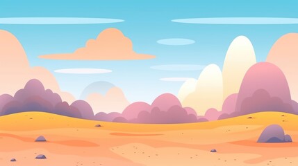 Fototapeta na wymiar view of desert background illustration
