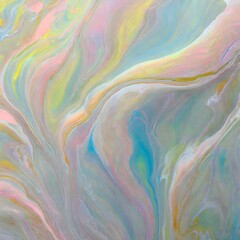 Fototapeta na wymiar Soft Pastel Mosaic: Fine and Intricate Marble-Like Paint Flows