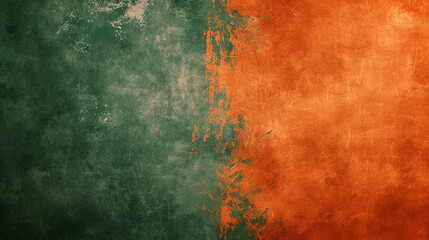 Burnt Orange and Hunter Green grunge banner background. PowerPoint and Business background.