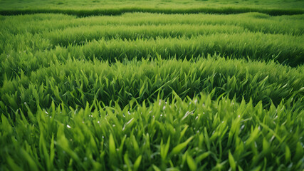 Fototapeta premium Textured environment green grass landscape background 