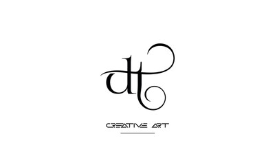 DT, TD, D, T abstract letters logo monogram