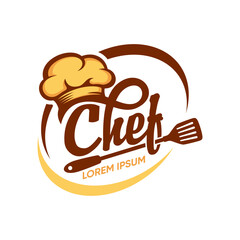 Kitchen chef logo design vector template