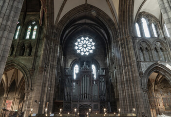 Interior view of St Mary's Episcopal Cathedral or the Cathedral Church of Saint Mary the Virgin. is...