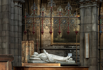 Effigy of James Francis Montgomery in St Mary's Episcopal Cathedral or the Cathedral Church of...