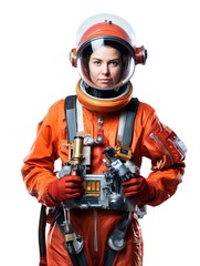 Obraz na płótnie Canvas Pioneering Female Astronaut, AI Generated