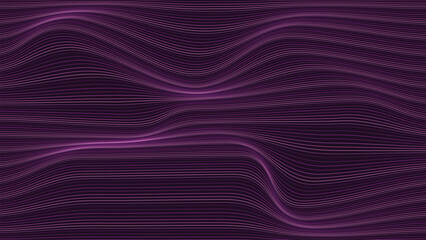 Abstract wavy data distort dark background.