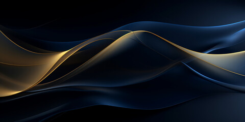 Black with gold wave and lines wallpaper with black  background