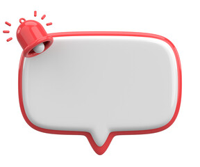 3D Notification Box. 3D Illustration.