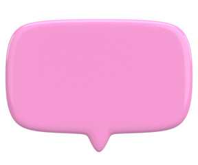 Speech Bubble. Text Box. 3D Illustration.