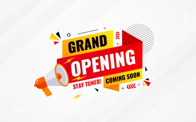 Coming Soon Sale Banner vector template. Grand Opening sale banner vector graphic design background
