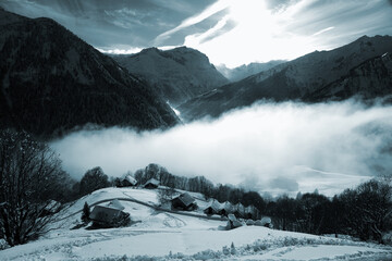 Winter in den Schweizer Alpen
