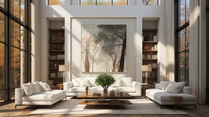 Fototapeta premium Volumetric midday lighting, 