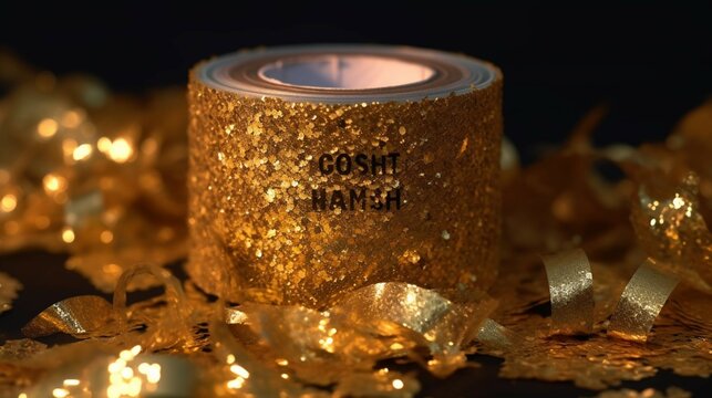 Gold Glitter Mosh Tape Ai Generative