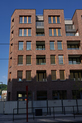 Fototapeta na wymiar Prague, Czech Republic - July 5, 2023 - Smichov City - new office buildings on a sunny summer morning