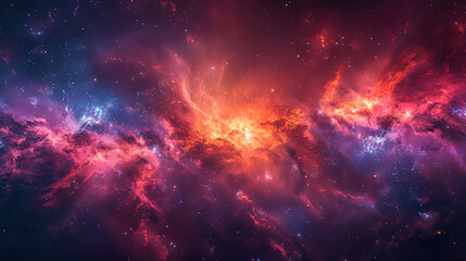 Fototapeta na wymiar The background of Cosmos, where luminous objects and cosmic gases create a visual feeling of energ