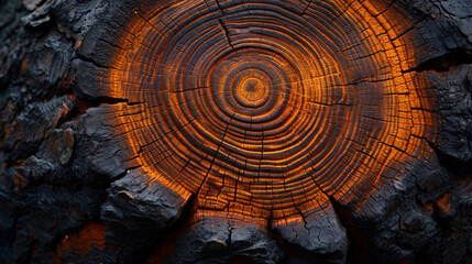 The background of the texture tree, where the expressive rings of annual rings create a feeling of