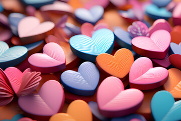 pastel color hearts background for valentine specials