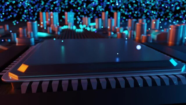 close-up of processor connection