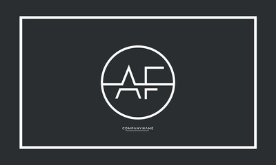 Alphabet Letters AF or FA Logo Monogram