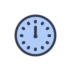 Clock minimal outline icon on white background (1)