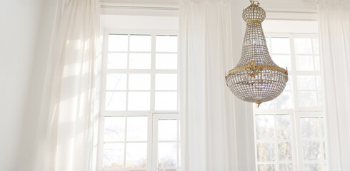 Vintage classic chandelier with crystals