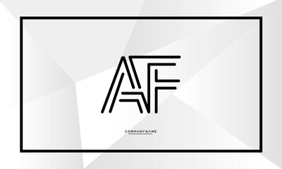 Alphabet Letters AF or FA Logo Monogram