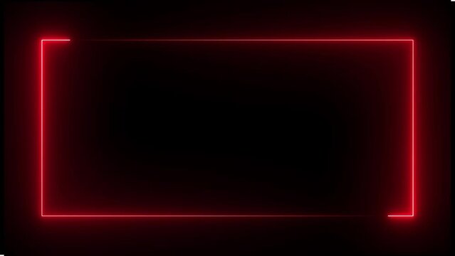 Light glowing neon shape animation in retro style. Seamless background
