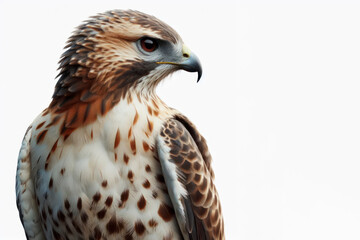 Hawk bird isolated on solid white background. ai generative