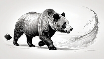 illustration of a panda