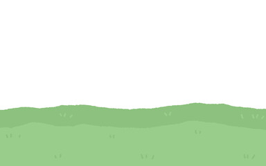 Nature green field. spring lawn hill, green grass fields landscape illustration. Field grass